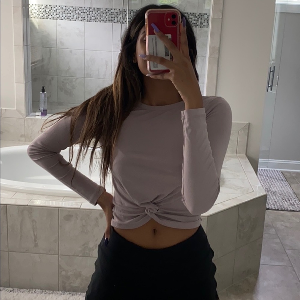 Lululemon workout long sleeve pink top